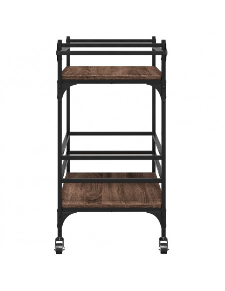 Carrello Cucina Rovere Marrone 82x40x78,5 cm Legno Multistrato