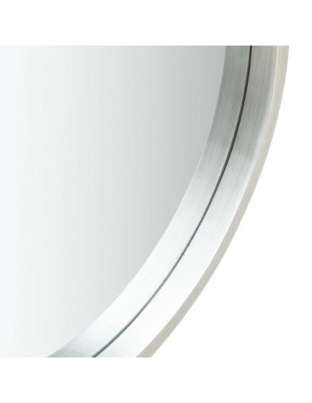Specchio da Parete con Cinghia 50 cm Argento