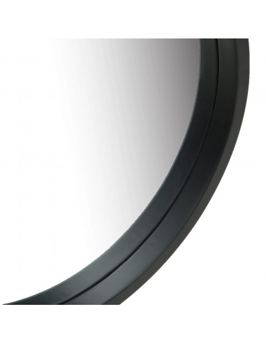 Specchio da Parete con Cinghia 50 cm Nero