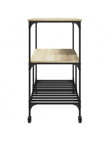 Carrello da Cucina Rovere Sonoma 100x50x95 cm Legno Multistrato