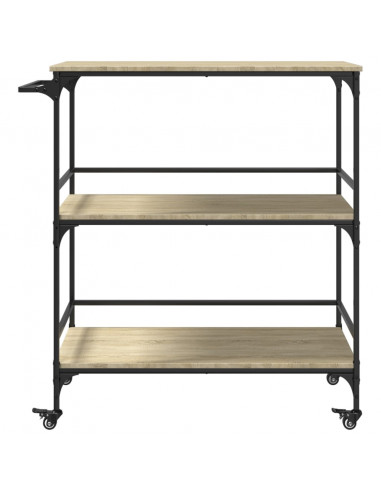Carrello da Cucina Rovere Sonoma 100,5x50x105 cm