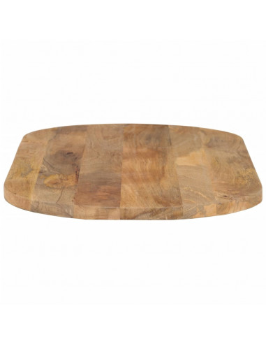 Piano Tavolo 100x50x2,5 cm Ovale in Legno Massello di Mango