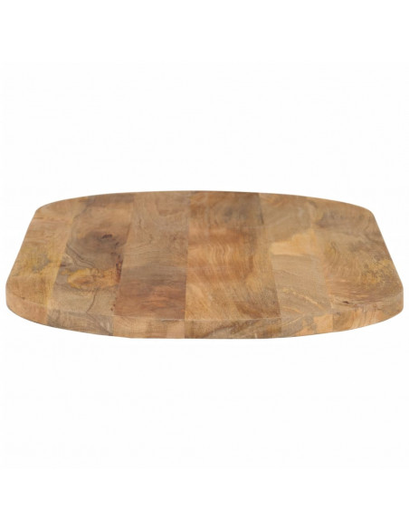Piano Tavolo 100x50x2,5 cm Ovale in Legno Massello di Mango