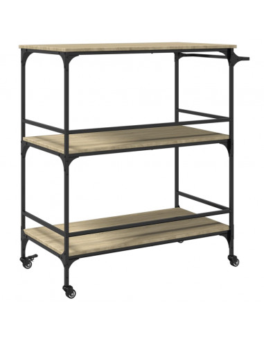 Carrello da Cucina Rovere Sonoma 100,5x50x105 cm