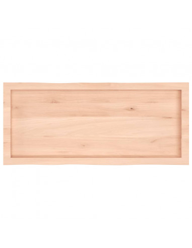 Piano per Tavolo 100x40x(2-6) cm Rovere Non Trattato Bordi Vivi