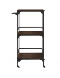 Carrello Cucina Rovere Marrone 60,5x50x105 cm Legno Multistrato 2