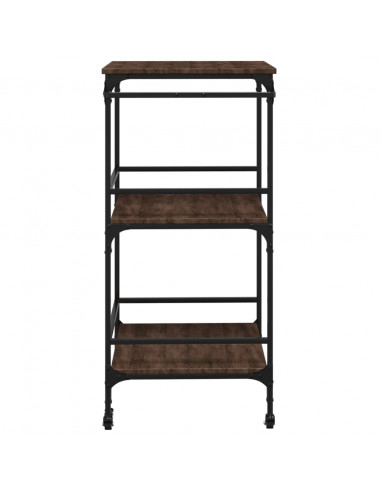 Carrello Cucina Rovere Marrone 60,5x50x105 cm Legno Multistrato