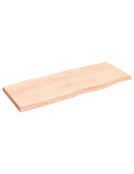 Piano per Tavolo 100x40x(2-4) cm Rovere Non Trattato Bordi Vivi