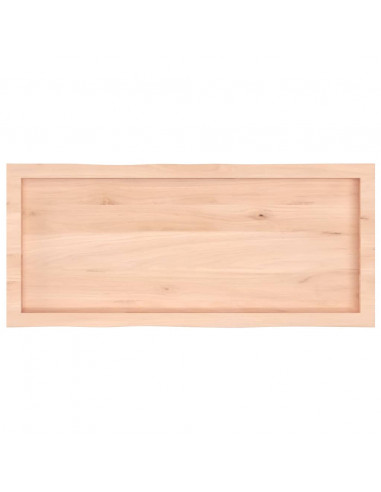 Piano per Tavolo 100x40x(2-4) cm Rovere Non Trattato Bordi Vivi