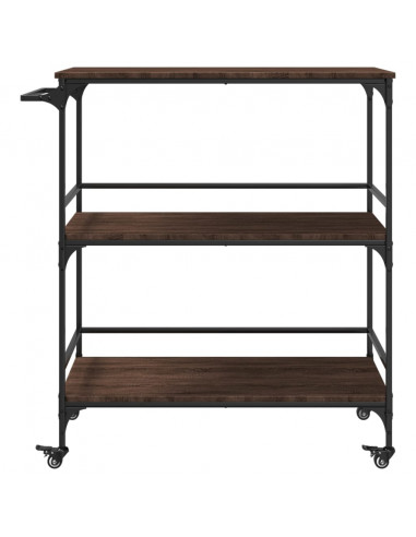 Carrello da Cucina Rovere Marrone 100,5x50x105 cm