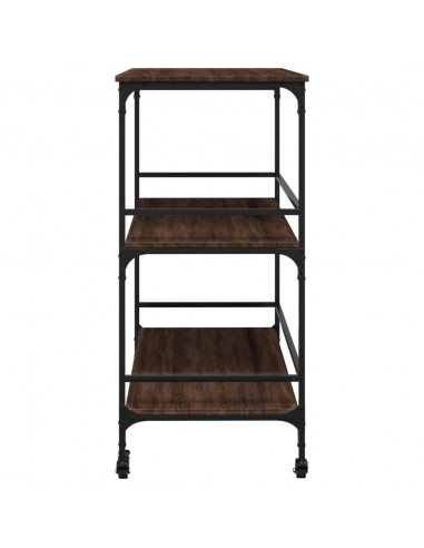 Carrello da Cucina Rovere Marrone 100,5x50x105 cm