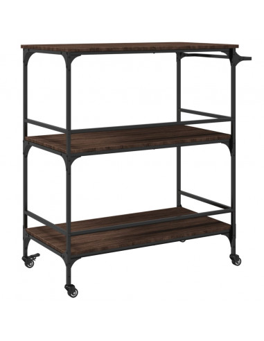 Carrello da Cucina Rovere Marrone 100,5x50x105 cm