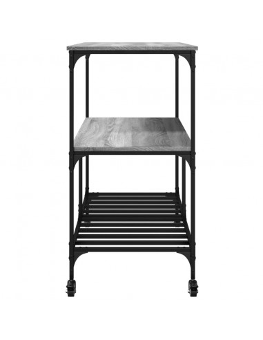 Carrello Cucina Grigio Sonoma 100x50x95 cm in Legno Multistrato