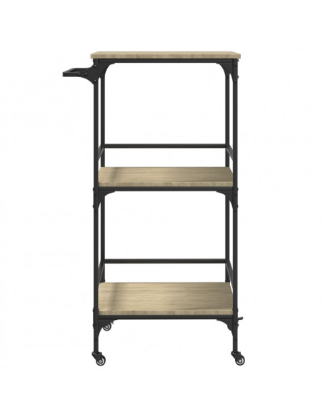 Carrello da Cucina Rovere Sonoma 60,5x50x105 cm