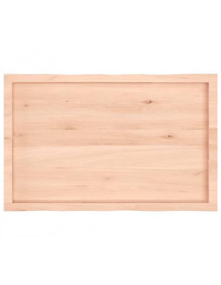 Piano per Tavolo 100x60x(2-6) cm Rovere Non Trattato Bordi Vivi