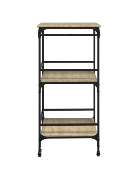 Carrello da Cucina Rovere Sonoma 60,5x50x105 cm