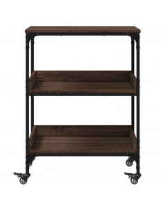 Carrello Cucina Rovere Marrone 60x41x80,5 cm Legno Multistrato 2