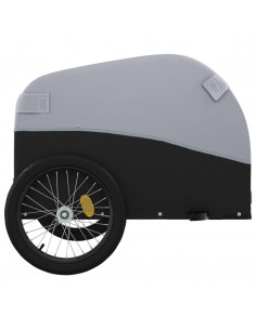 Rimorchio da Bici Nero e Grigio 30 kg in Ferro 2