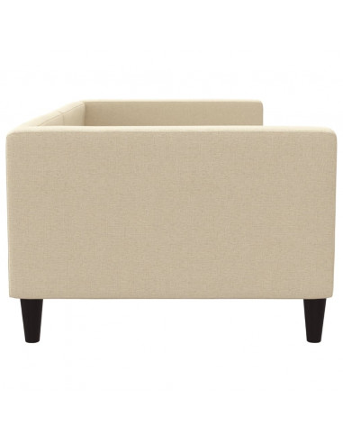 Letto da Giorno Crema 90x200 cm in Tessuto