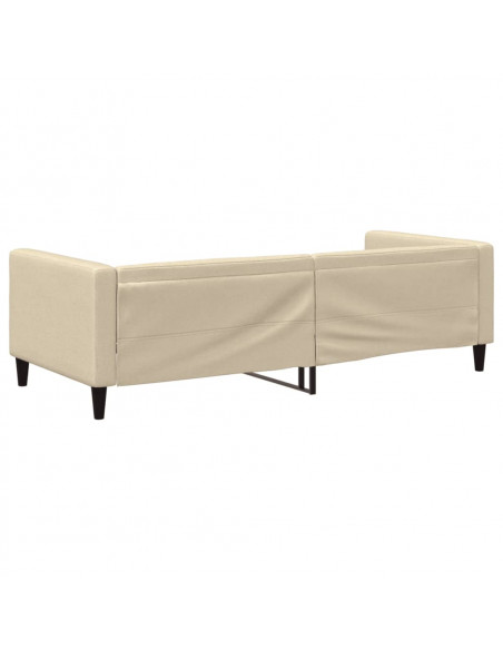 Letto da Giorno Crema 90x200 cm in Tessuto