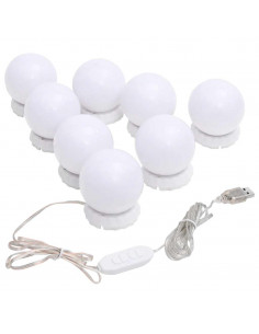 Specchio da Parete Rotondo con Luci LED in Vetro 2