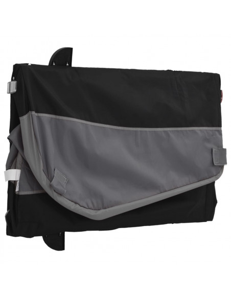Rimorchio da Bici Nero e Grigio 30 kg in Ferro