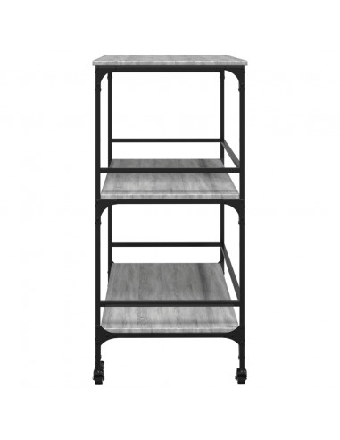 Carrello Cucina Grigio Sonoma 100,5x50x105 cm Legno Multistrato