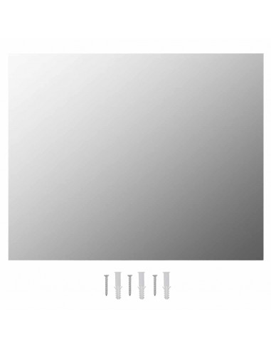 Specchio Parete Rettangolare Senza Cornice con Luci LED Vetro