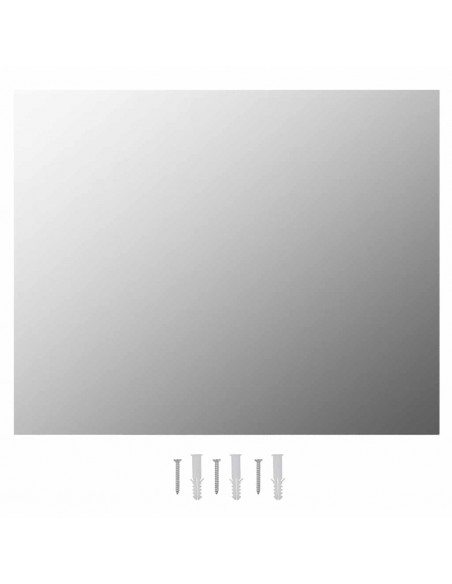 Specchio Parete Rettangolare Senza Cornice con Luci LED Vetro