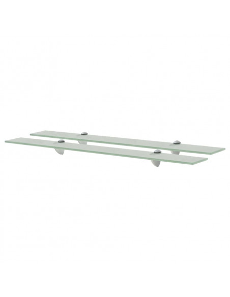 Mensole Galleggianti 2 pz in Vetro 80x20 cm 8 mm