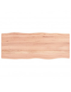 Piano Tavolo Marrone Chiaro 100x40x2 cm in Rovere Non Trattato 2