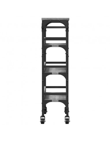 Carrello da Cucina Grigio Sonoma 53x20x76 cm Legno Multistrato