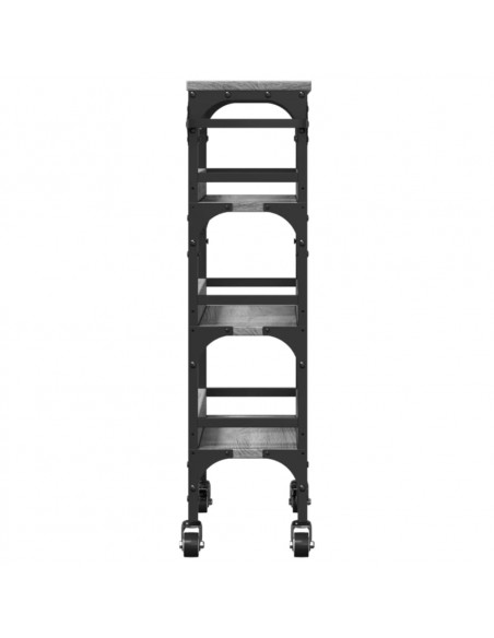 Carrello da Cucina Grigio Sonoma 53x20x76 cm Legno Multistrato