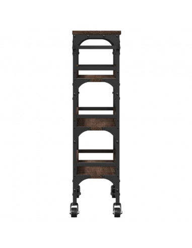 Carrello Cucina Rovere Marrone 53x20x76 cm Legno Multistrato