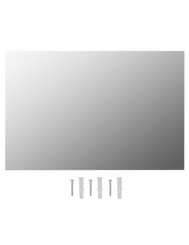 Specchio da Parete Rettangolare con Luci LED in Vetro