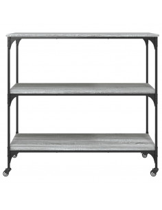 Carrello Cucina Grigio Sonoma 102x50x95 cm in Legno Multistrato 2