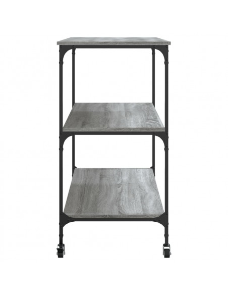 Carrello Cucina Grigio Sonoma 102x50x95 cm in Legno Multistrato