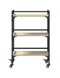 Carrello Cucina Rovere Sonoma 50x35x75,5 cm Legno Multistrato 2