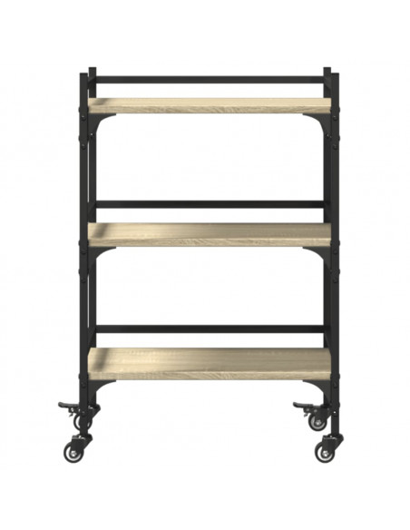 Carrello Cucina Rovere Sonoma 50x35x75,5 cm Legno Multistrato