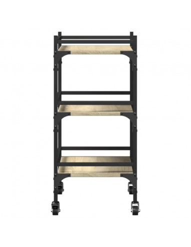 Carrello Cucina Rovere Sonoma 50x35x75,5 cm Legno Multistrato