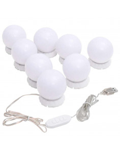 Specchio da Parete Rotondo con Luci LED in Vetro 2