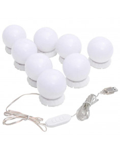 Specchio da Parete Rotondo con Luci LED in Vetro 2