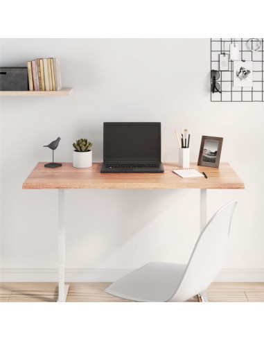 Piano Tavolo Marrone Chiaro 100x50x2 cm in Rovere Non Trattato