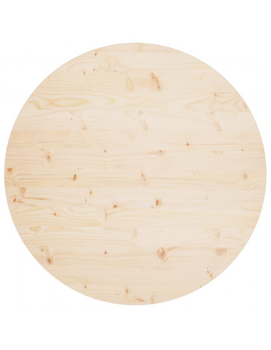 Piano Tavolo Ø90x2,5 cm in Legno Massello di Pino