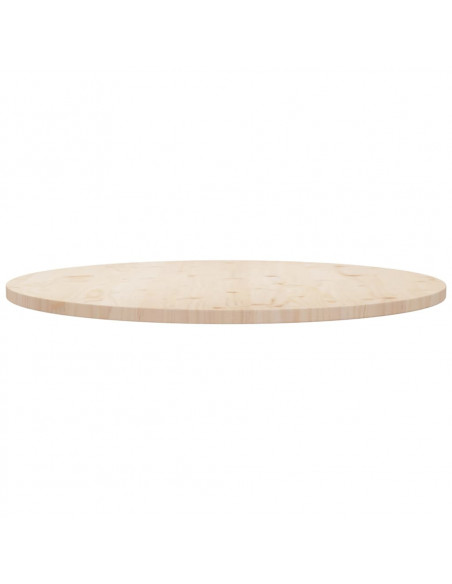 Piano Tavolo Ø90x2,5 cm in Legno Massello di Pino