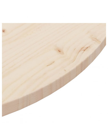 Piano Tavolo Ø90x2,5 cm in Legno Massello di Pino