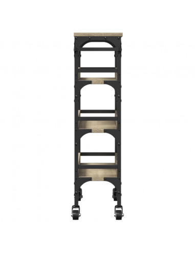 Carrello da Cucina Rovere Sonoma 53x20x76 cm Legno Multistrato