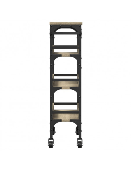 Carrello da Cucina Rovere Sonoma 53x20x76 cm Legno Multistrato