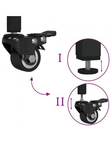 Carrello da Cucina Rovere Sonoma 53x20x76 cm Legno Multistrato