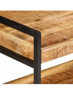 Carrello da Cucina 80x55x70 cm Legno Massello di Mango Grezzo 2